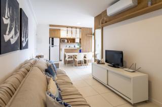 Apartamento com VISTA MAR, Ar-condicionado, Wi-Fi Condomínio com PISCINA, quadra de esportes Playground infantil a 15 minutos do Beto Carreiro - Piçarras - 5