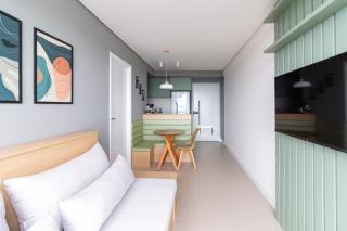 Apartamento com VISTA maravilhosa no bairro do Pina! Cozinha completa, Wi-Fi, Ar Condicionado e máquina de lavar - Condomínio com Estacionamento, Recepção 24h, Piscina e Academia - Recife - 8