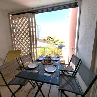 Appartement T2 climatisé, 4 couchages, Les Balcons de la Méditerranée - Narbonne-Plage - 0