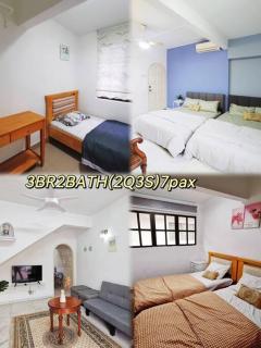 5 min to Sunway lagoon/pyramid/Sjmc/landed3BR 8pax - 8