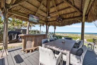 Oceanfront Cocoa Beach Vacation Home Private Beach, Tiki Bar & Family Fun - 0