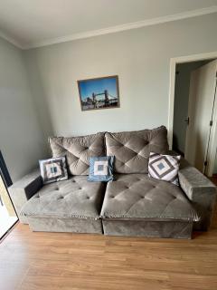 Apto para CASAL com bela VISTA, cama KING, COZINHA COMPLETA, VARANDA, PISCINA, SAUNA, PORTARIA 24h e GARAGEM - 5