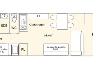 Studio Alcôve Central Les Saisies, 4 Pers, Balcon, 1er Étage, Proche Commerces et Navettes - FR-1-594-201 - Hauteluce - 8