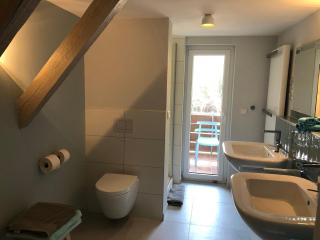 Blaues Zimmer mit grossem Balkon, Bad ist ein Traum, 50 Schritte zum Radweg am Main,ideal for short stay - Mainstockheim - 5