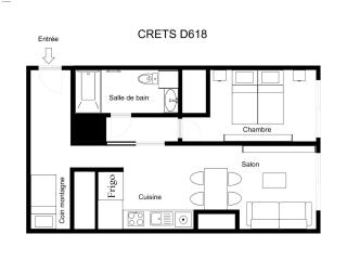 Charmant 2 pièces cabine skis aux pieds avec parking et sèche-chaussures - FR-1-182-245 - Les Allues - 9