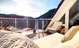 ROMANTIC-Apartment - Altbauflair mit Dachterrasse & Waldblick, Maisonette, 80m2 - Annweiler am Trifels - 0