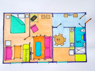 City center Two room Apartment with One Bedroom, up to 5 Guests, SELF CHECK-IN, FREE parking - Riga - 2