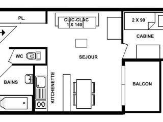 Studio Cabine Central aux Saisies avec Balcon - 4 Pers, 2 Étoiles - FR-1-594-192 - Hauteluce - 8