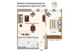 Ferienapartments am Krusespeicher Ferienapartments am Krusespeicher 3-25 - Wismar - 7