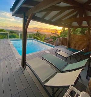 LES VILLAS PAMEYAQUE 2 F2 avec 1 piscine et 1 F3 avec 1 piscine, Superbe Vue sur la mer - Rivière-Salée - 9