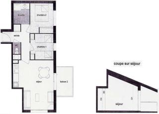 Appartement près du village, 7 personnes, 2 chambres, 1 mezzanine - CC08 - Beaufort - 3