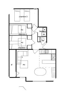 Appartement spacieux, 6 personnes, 3 chambres - MER13 - Beaufort - 1