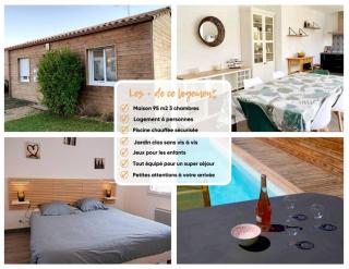 "AU BOIS DES AILES" Maison 6 personnes, internet wifi, piscine chauffée, jardin cosy - Talmont - 9