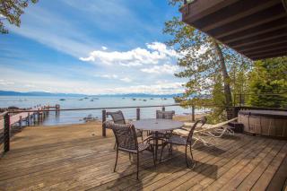 Lakeside Escape - Beautiful Lakefront, Pier, Wood Fireplace, Private Hot Tub - Tahoe Vista - 8