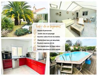 "VILLA DUPUY" Maison avec jardin clos arboré, 8 personnes, piscine bois privative - Talmont - 9