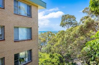 Blue Waters 4, 59 Ronald Ave - water glimpses from the balcony and living area - Shoal Bay - 9