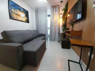 Pe na areia Flat Unita 177 - Praia Grande - 5