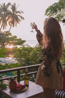 Beachfront Sunset view Bungalow 1bd/kitchen/pool - Salad Beach - 1