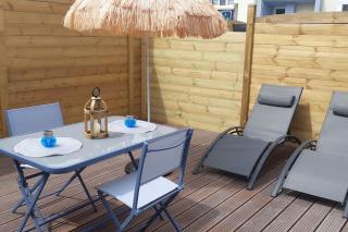 "La Mer Bohème", patio, parking privé, 8 mn plage - Le Portel - 9