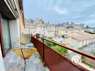 Loft cocon climatisé - Imprenable vue sur le château Comtal - Carcassonne - 0