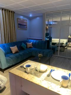 Teal Snug Open-Plan Studio Unit in Lekki Phase 1-Netflix, Wi-Fi, 24-7 Light, Washer, Kitchen - Lagos - 9