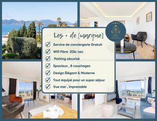 Suite Riviera - Sea View - Clim - 50M Plage - Residence de standing - Spacieux 180 M2 - Parking - Cannes - 9