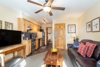 Riverfront, blocks to ski - Mtn Views, Hot Tub at Viking Lodge 217 condo - 3