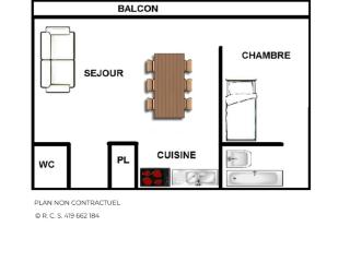 Appartement 2 pièces pour 5 pers., au pied des pistes, balcon Est-Sud, cœur de La Croisette - FR-1-452-243 - Les Menuires - 3