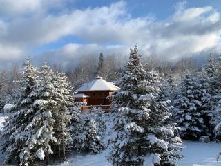 OR Luxury yurt-like home in Bretton Woods with private beach firepit AC fishing and trails - Carroll - 3