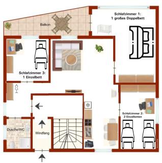 Ferienwohnung "Sorgenfrei" in Coburg ! - im EG mit Privatparkplatz & Balkon - Coburg - 7