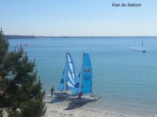 "Les pieds dans l'eau" Studio face à la plage! Vue magnifique sur la belle plage de Cap-Coz! - 0