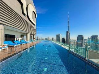 FULL Burj Khalifa view LUX 2Bedroom with Rooftop Pool Central location in Paramount Hotel Midtown - Dubai - 9
