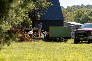 Walnut A Frame TreeHouse with Hammock on Farm and Large Community Barn - 6