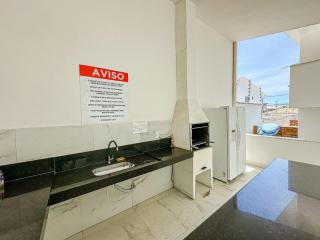 Apto Térreo com 2 quartos (ambos com ar split), sendo 1 suíte, internet privativa 300MBPS, no Residencial Vila Regina, condominio com piscina e área gourmet bem próximo a praia de Taperapuã - 6