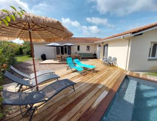 Mimizan Jolie maison moderne avec piscine chauffée 4 Ch et jardin - Mimizan - 8