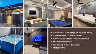Georgetown 15Px V Kids Pool n KTV n Jacuzzi Spa n Pool Table n Trampoline - Gelugor - 9