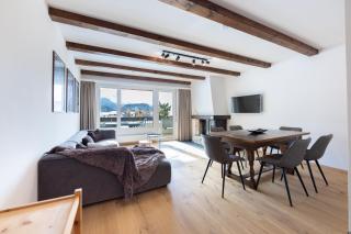 Modern crossing apartment facing Piz Rosatsch - 0