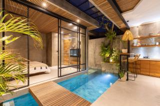 10 mins to beach - BRAND NEW 1 BD w/Pool + Netflix - Canggu - 9