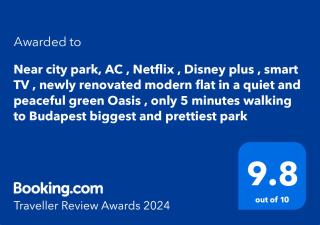 Near City park only 5 minutes walk , where you can find the world famous Szechenyi thermal bath spa, Capital Circus , Museums The apartment is modern and newly renovated ,in a quiet and peaceful green Oasis with AC ,smart TV, high speed internet - 3