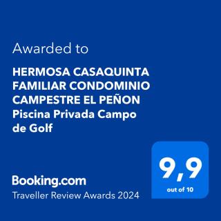 HERMOSA CASAQUINTA FAMILIAR CONDOMINIO CAMPESTRE EL PEÑON Piscina Privada Campo de Golf - 9