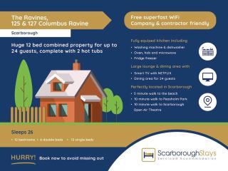 HUGE 12 Bedroom sleep 24 luxury with 2 HOT TUBS - Scarborough - 9