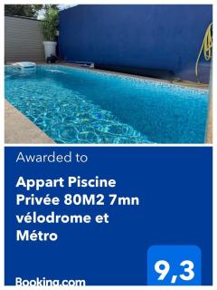 Appart Piscine Privée 80M2 7mn vélodrome et Métro - Marseille - 9