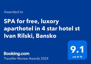 Luxory aparthotel in 4 star SPA hotel st Ivan Rilski, Bansko - 9