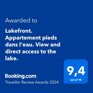 Lakefront. Appartement pieds dans l'eau. View and direct access to the lake. - Anthy - 7