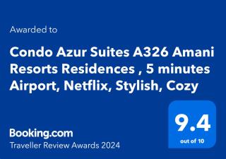 Condo Azur Suites A326 Amani Resorts Residences , 5 minutes Airport, Netflix, Stylish, Cozy with Luxurious Swimming Pool - Pusok - 8