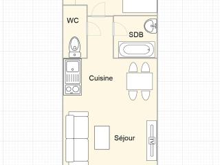 Studio Cabine aux Saisies, Balcon Sud/Est, 4 Pers, Centre et Commerces Proches, Label Qualité 3 Diamants - FR-1-594-148 - Hauteluce - 8