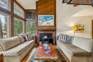 New! Brundage Meadows 1 - Bright, cozy - 2story - wood stove - forest views - by trails, lake, town - 9