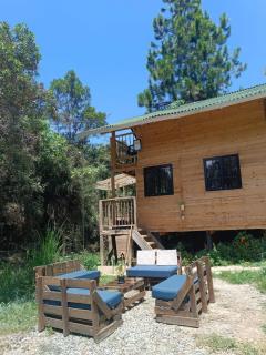 Cabaña con Jacuzzi privado/BBQ y Chimenea ecológica - Guarne - 9