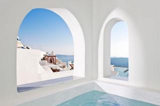 Venetian-Style Santorini Villa 1 Bedroom Villa Astroglia Beautiful Caldera Sea Views & Private Jacuzzi Fira - Fira - 7