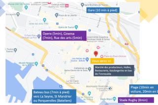 Les Halles & Le port - Grand T2 haut de gamme - Tolone - 7